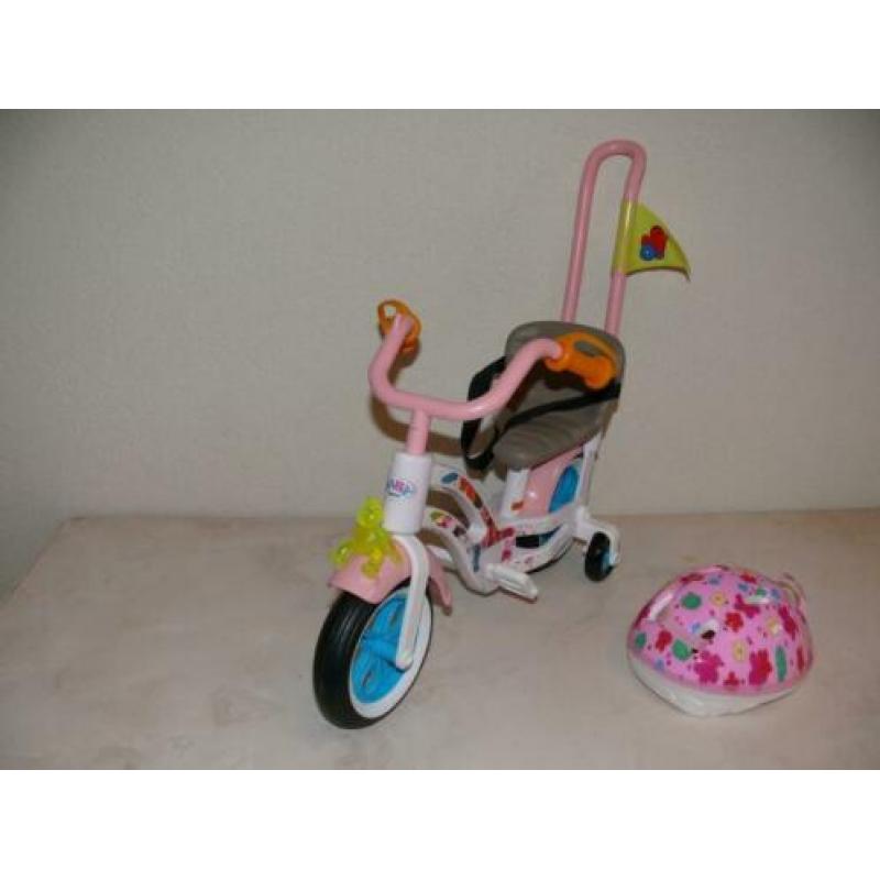Mooie Baby Born Fietsje met Fietshelm // Poppenfietsje