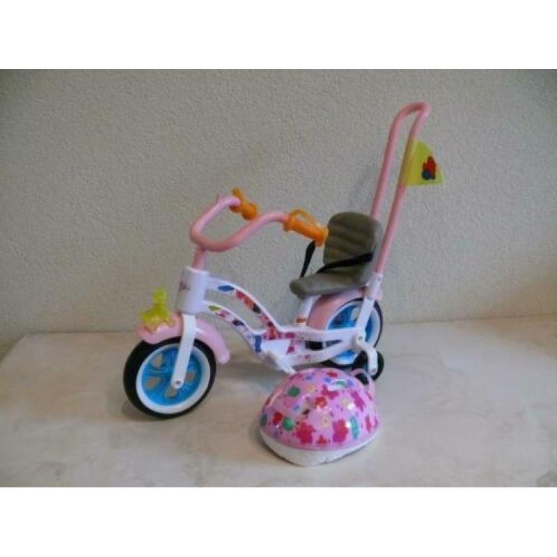 Mooie Baby Born Fietsje met Fietshelm // Poppenfietsje