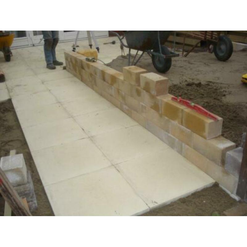 tuinblokken afmeting circa 20x20x35 circa 100 stuks