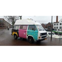 Vw t3 camper/ barbabussie/ hippie bus met hoogdak en bustent