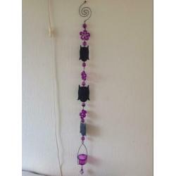 Nieuwe raamhanger, hanger met uilen en Waxinelichthouder