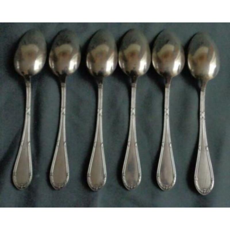 VEREINIGTE SILBERWARENFABRIK DUSSELDORF 90 6x lepel 21,4cm L