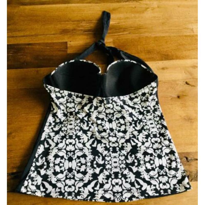 Ocean Club Tankini 34 top 42 zwart wit zgan
