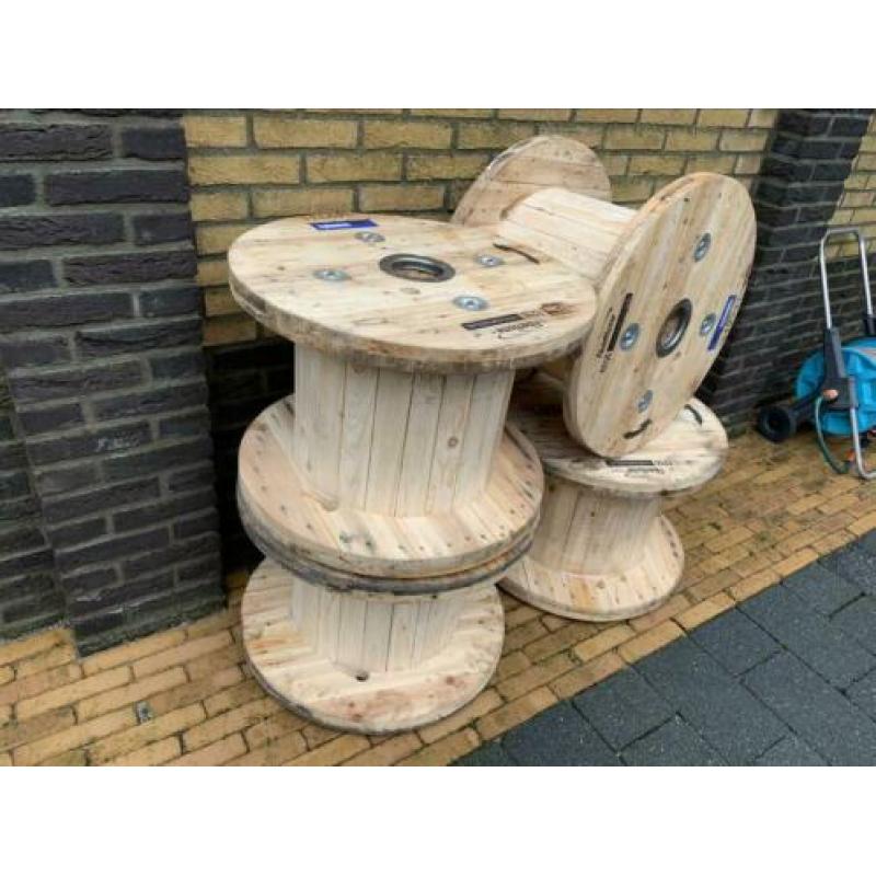 Leuke houten haspels crea / bea of decoratie in huis en tuin