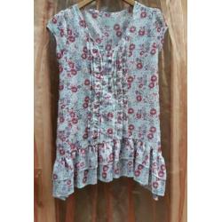 Naf Naf boho Ibiza floral top tuniek egf zara fiorucci XS S