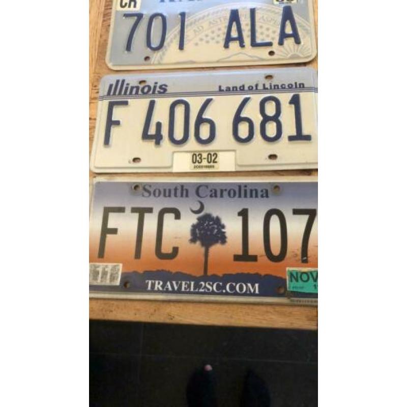 4 Amerikaanse kentekenplaten