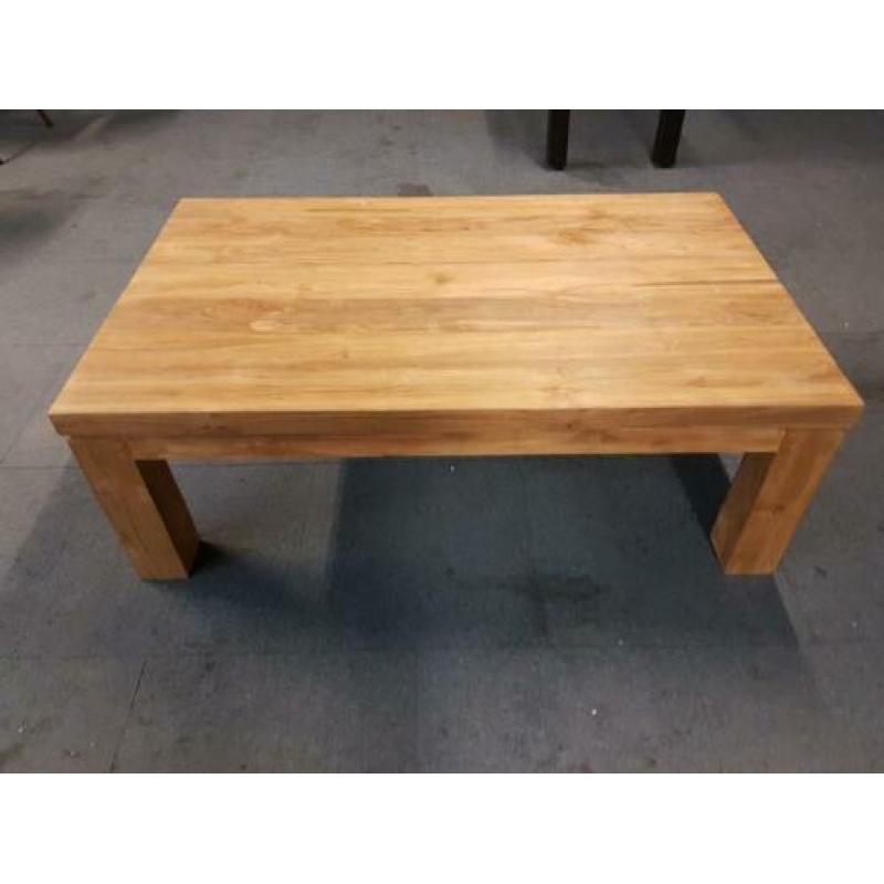 Nieuwe zware teakhouten salontafel