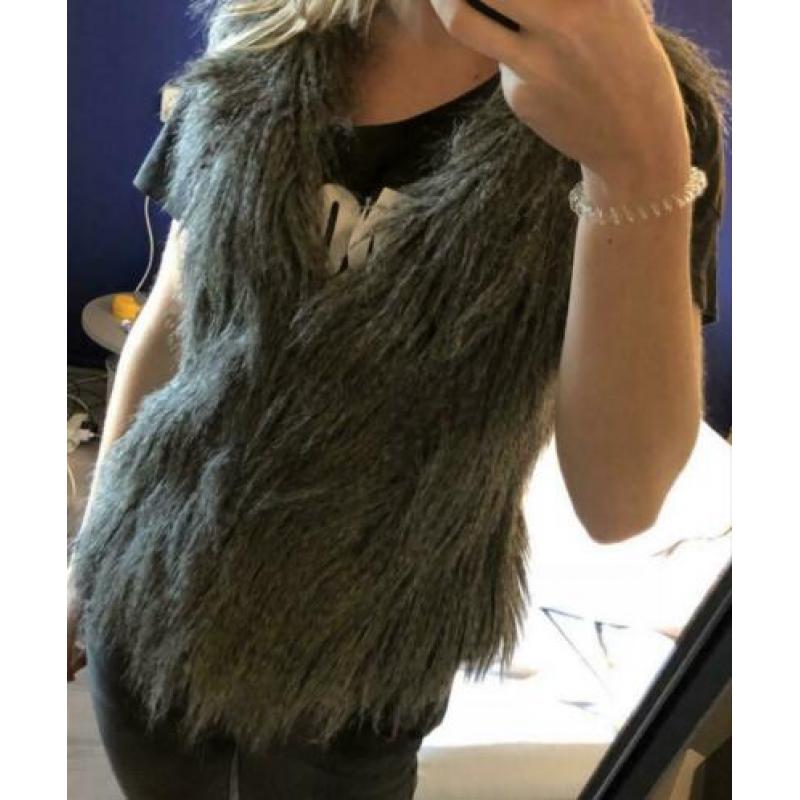 Faux fur gilet Vila maat XS