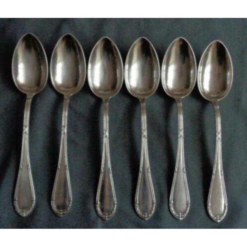 VEREINIGTE SILBERWARENFABRIK DUSSELDORF 90 6x lepel 21,4cm L