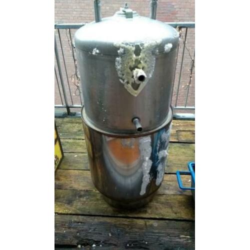 200 liter RVS boiler / buffer vat. 2 spiralen