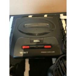 Nostaligische Sega Mega Drive II zonder adapter kabel