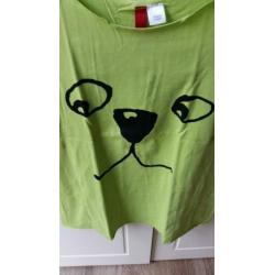 Groene top met opdruk van H&M maat 38