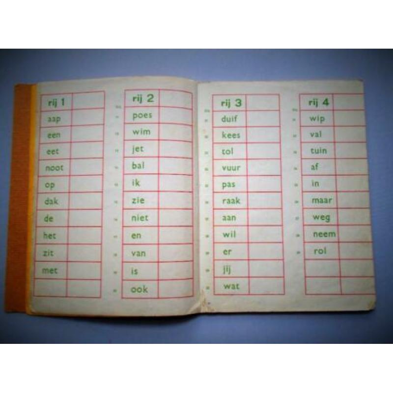 Lezen~Oud Schoolboek jrn 60~Ik maak zelf mijn Leesboek~Taal