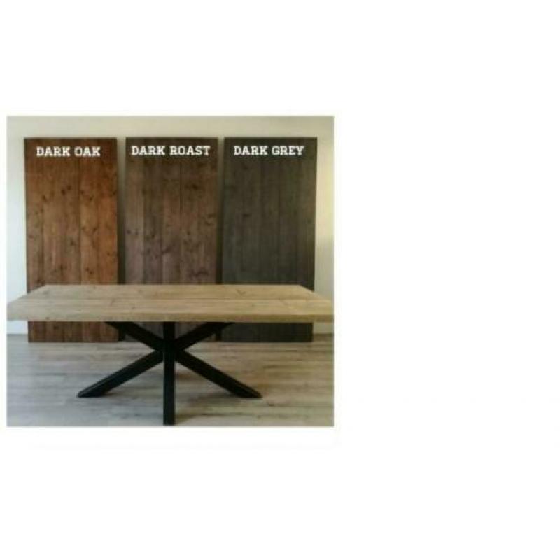 ACTIE:Industriële Eettafel Keukentafel Eethoek Steigerhouten