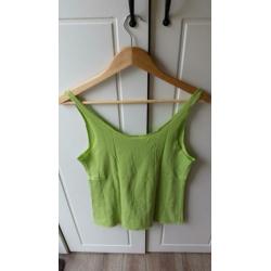 Groene top met opdruk van H&M maat 38