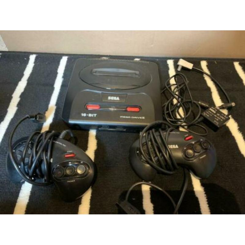 Nostaligische Sega Mega Drive II zonder adapter kabel