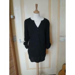 BPC Zwarte blouse/tuniek maat L (nieuwstaat)