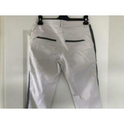 Gustav creme-witte skinny met grijze bies opzij maat 36