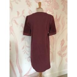 Supertrash A-lijn jurk bordeaux rood mt S