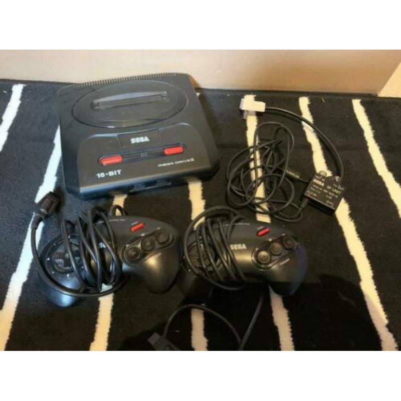 Nostaligische Sega Mega Drive II zonder adapter kabel