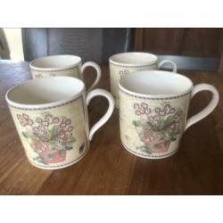Wedgwood sarah's garden 4 mokken bekers