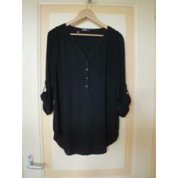 BPC Zwarte blouse/tuniek maat L (nieuwstaat)