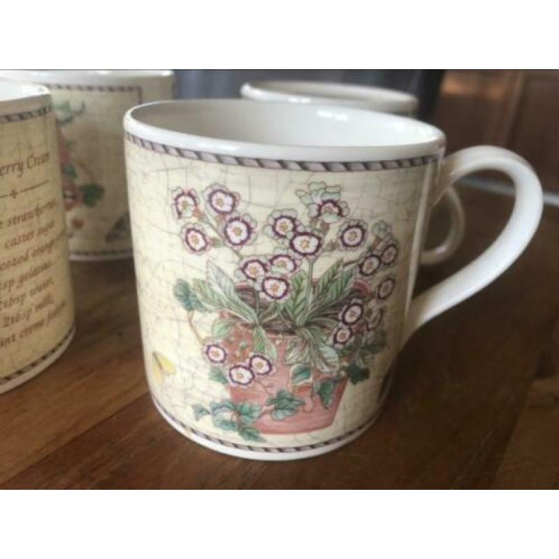 Wedgwood sarah's garden 4 mokken bekers
