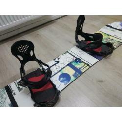K2 raygun 157 wide snowboard + ride ex series bindingen xl