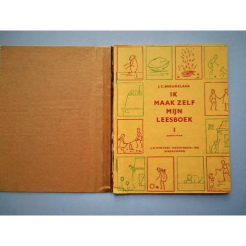 Lezen~Oud Schoolboek jrn 60~Ik maak zelf mijn Leesboek~Taal