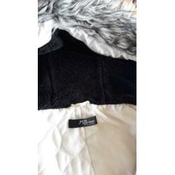 Witte parka winterjas, maat M