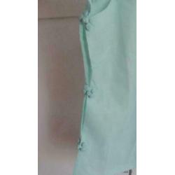 Vintage Fedo Chinese tuniek blouse mintgroen mt 40 -KB