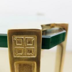 Peter Ghyczy salontafel vintage 70's uit glas en messing