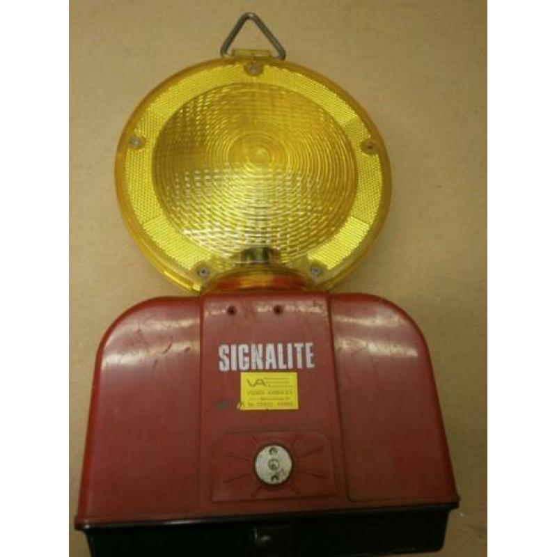 Knipperlamp Signalite met nieuwe accu 6v