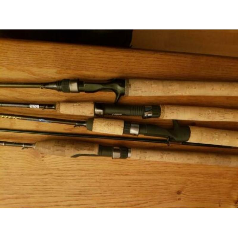 Setje dropschot hengels 5 stuks gewicht 5 tot 15 gram