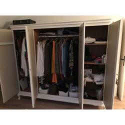 Kleding kast - hout mat wit