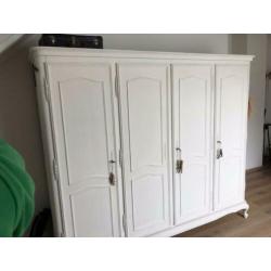 Kleding kast - hout mat wit