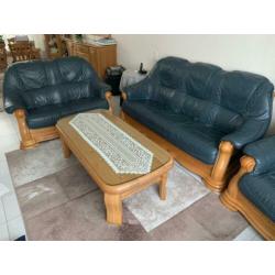 Complete eikenhouten meubelset incl. banken