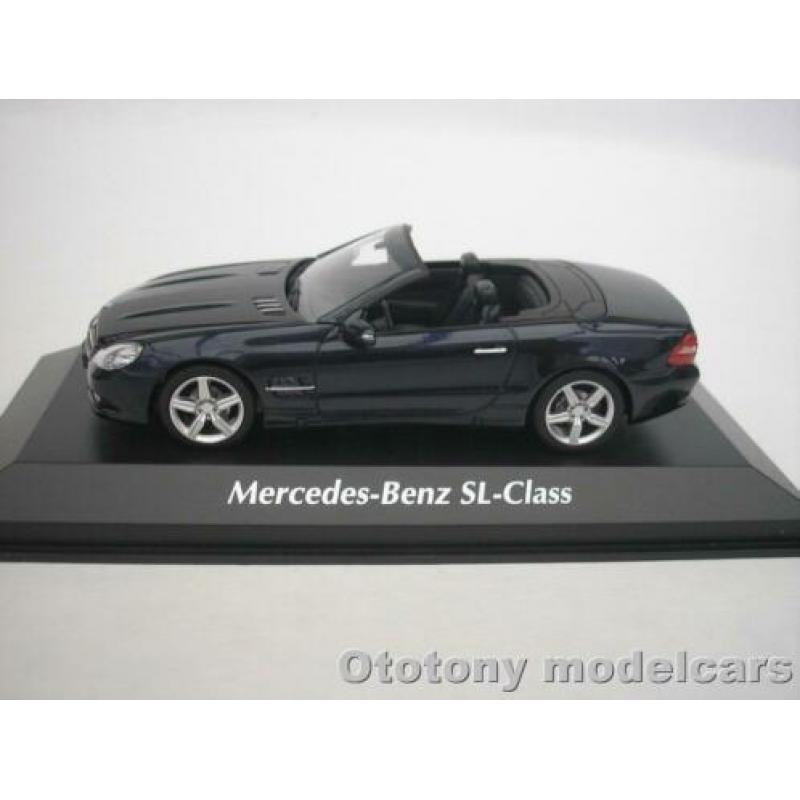 Mercedes Benz SL-Class 2008 Blauw Metallic 1/43 Maxichamps