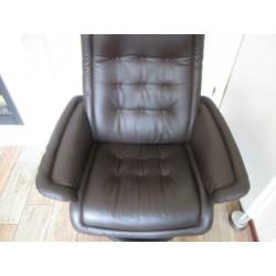nieuwe Stressless Royal chocolade bruin leder maat small