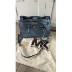 Michael kors Hamilton tas licht blauw