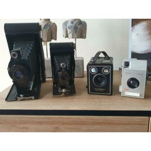 4 delige collectie Kodak vintage camera's