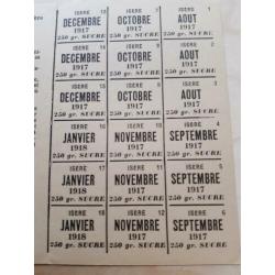 suiker distributie bonnen boekje Frans wo1 ww1