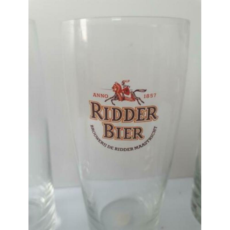 3 oud ridder bierglazen uit maastricht. zie foto's
