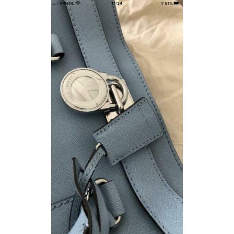 Michael kors Hamilton tas licht blauw