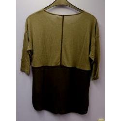 Poools donkergrijs shirt 1/2 mw glittertjes tekst 38 29975