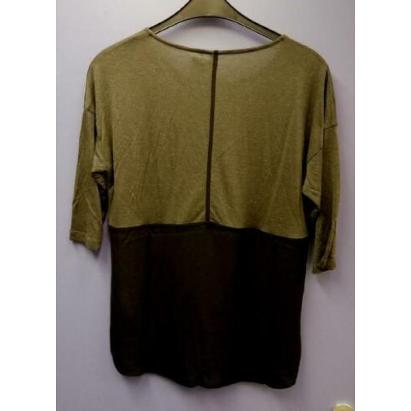 Poools donkergrijs shirt 1/2 mw glittertjes tekst 38 29975