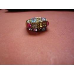 ring multicolor synthetische edelsteentjes mt 18
