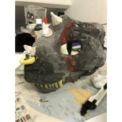Dino mask commissies (MET KLEI)