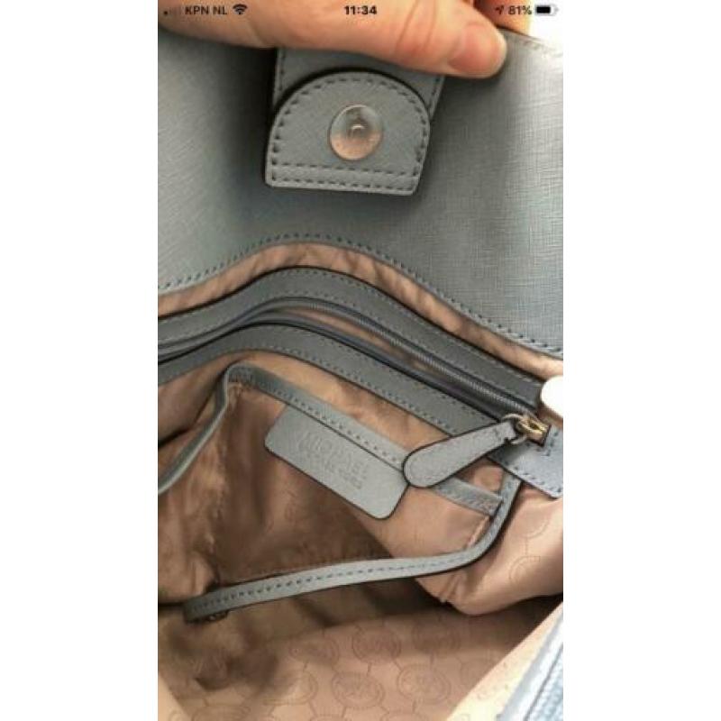 Michael kors Hamilton tas licht blauw