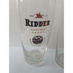 3 oud ridder bierglazen uit maastricht. zie foto's
